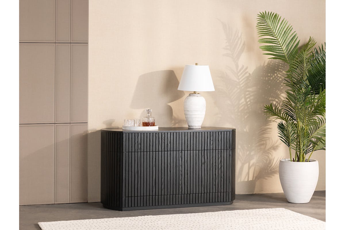 Transformer Round Sideboard Right Side | Smoked Hickory-3