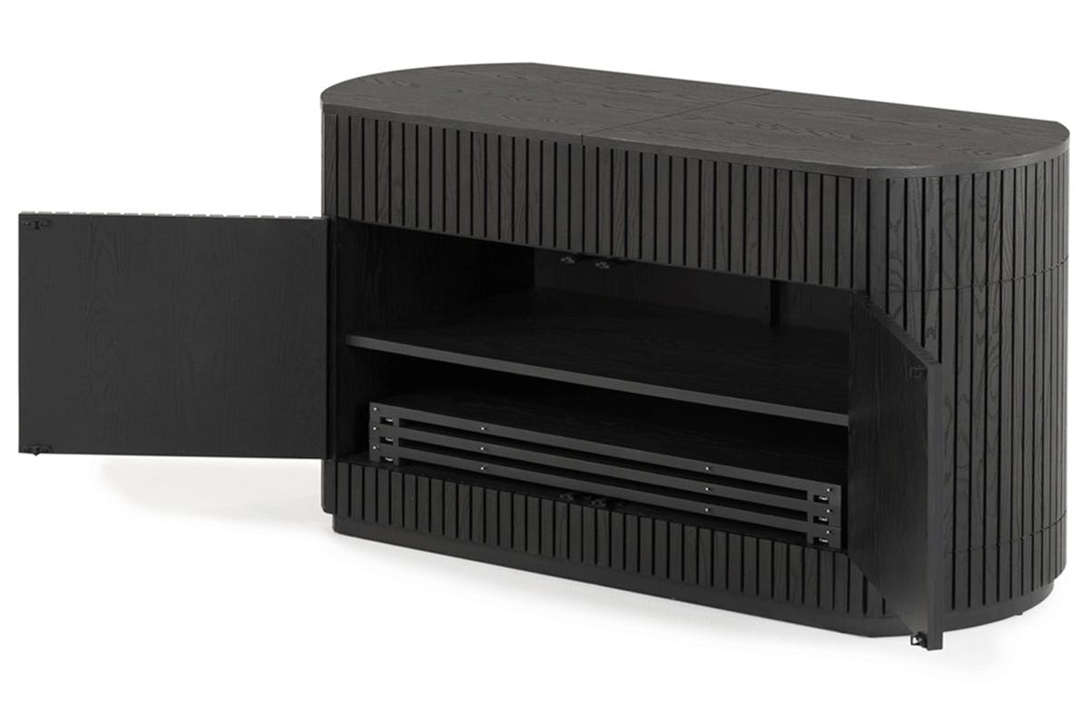 Transformer Round Sideboard Right Side | Smoked Hickory-7