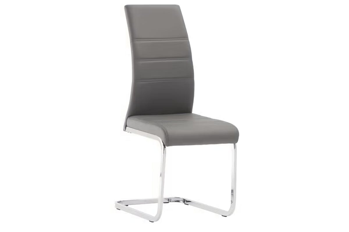 Soho Dining Chairs | Leather | Grey | Set of 2