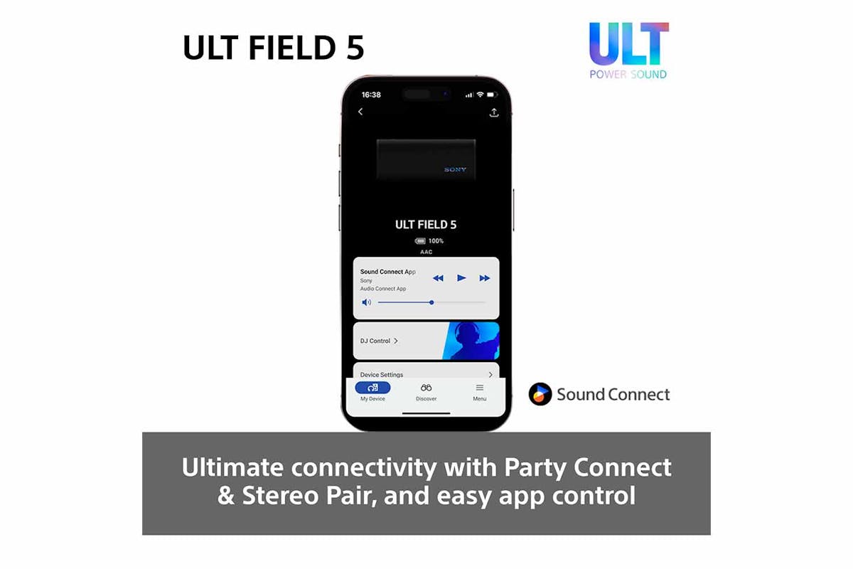 Sony ULT FIELD 5  Powerful Bluetooth Portable Speaker| Off-White | SRSULT50W.CE7-8