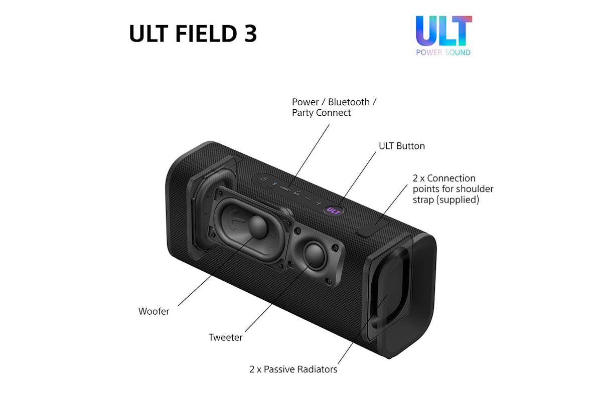 Sony ULT FIELD 3 - Portable Bluetooth Speaker Ultra Power | Off-White | SRSULT30W.CE7-9