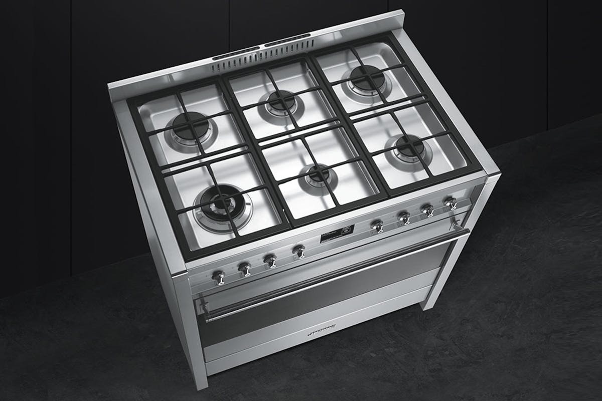 Smeg 90cm Dual Fuel Range Cooker | A1-9 | Stainless Steel-9