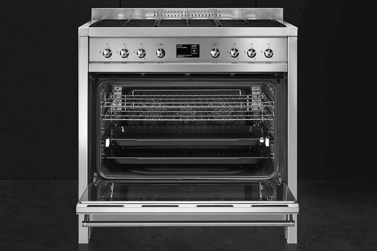 Smeg 90cm Dual Fuel Range Cooker | A1-9 | Stainless Steel-5