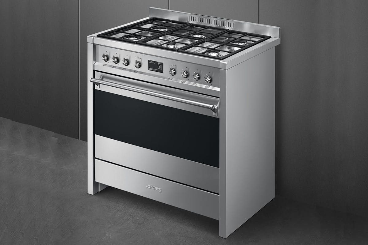Smeg 90cm Dual Fuel Range Cooker | A1-9 | Stainless Steel-8