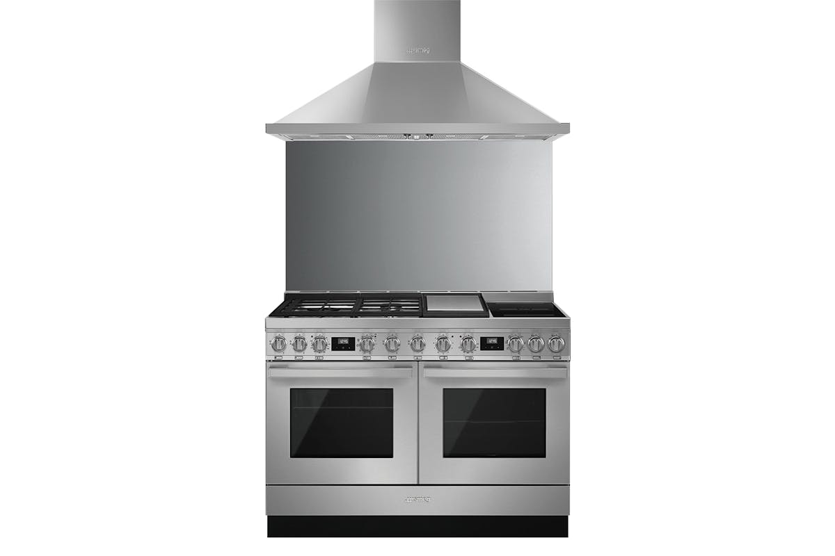Smeg 120cm Portofino Pyrolytic Dual Fuel Range Cooker | CPF120IGMPX | Stainless Steel-2