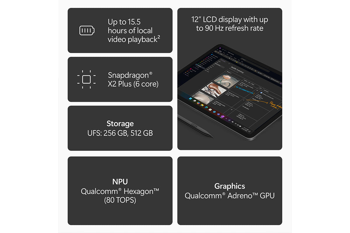 Microsoft Surface Pro 12" | Copilot+ PC | Snapdragon® X2 Plus (6 Core) | 16GB | 256GB | Black-15