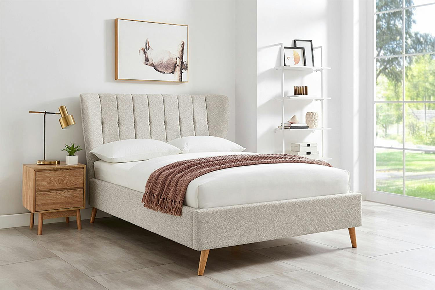 Mia Bed Frame | Double | 4ft6 | Mink-7