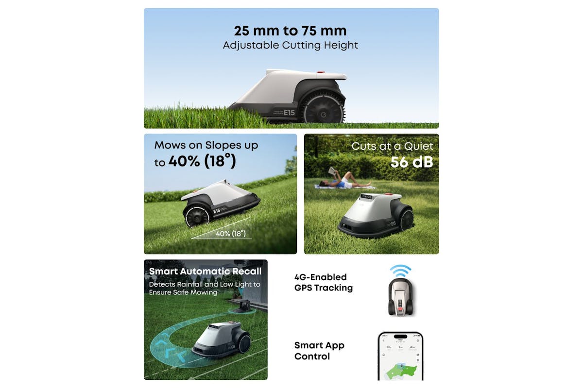 Eufy Robot Lawn Mower E15 | T2880VA1-7