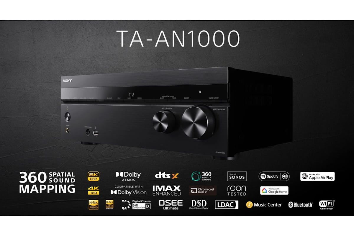 Sony 360 Spatial Sound Mapping 8K 7.2 ch AV Amplifier | TAAN1000CEK-3