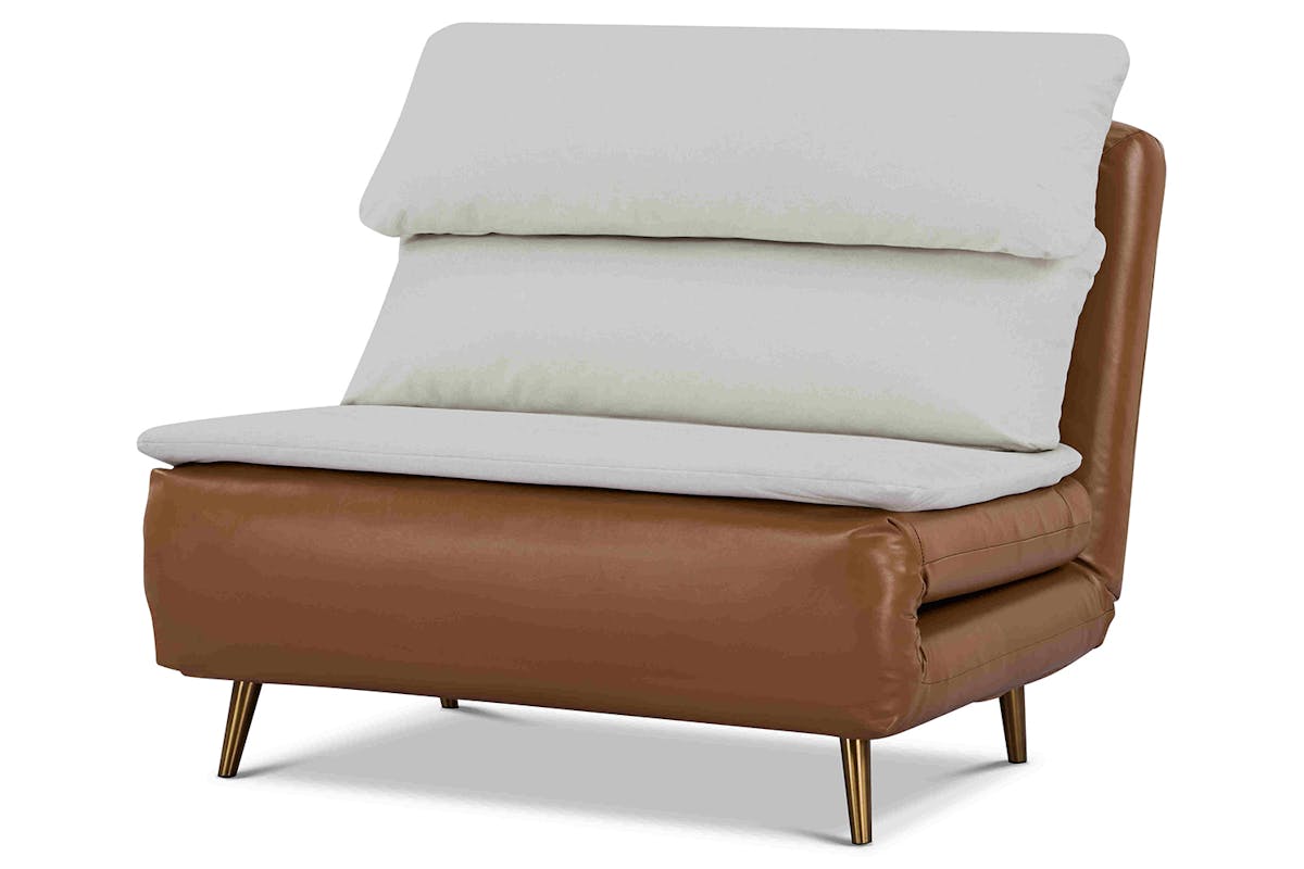 Henry 1 Seater Sofa Bed | Tan/Cream-2