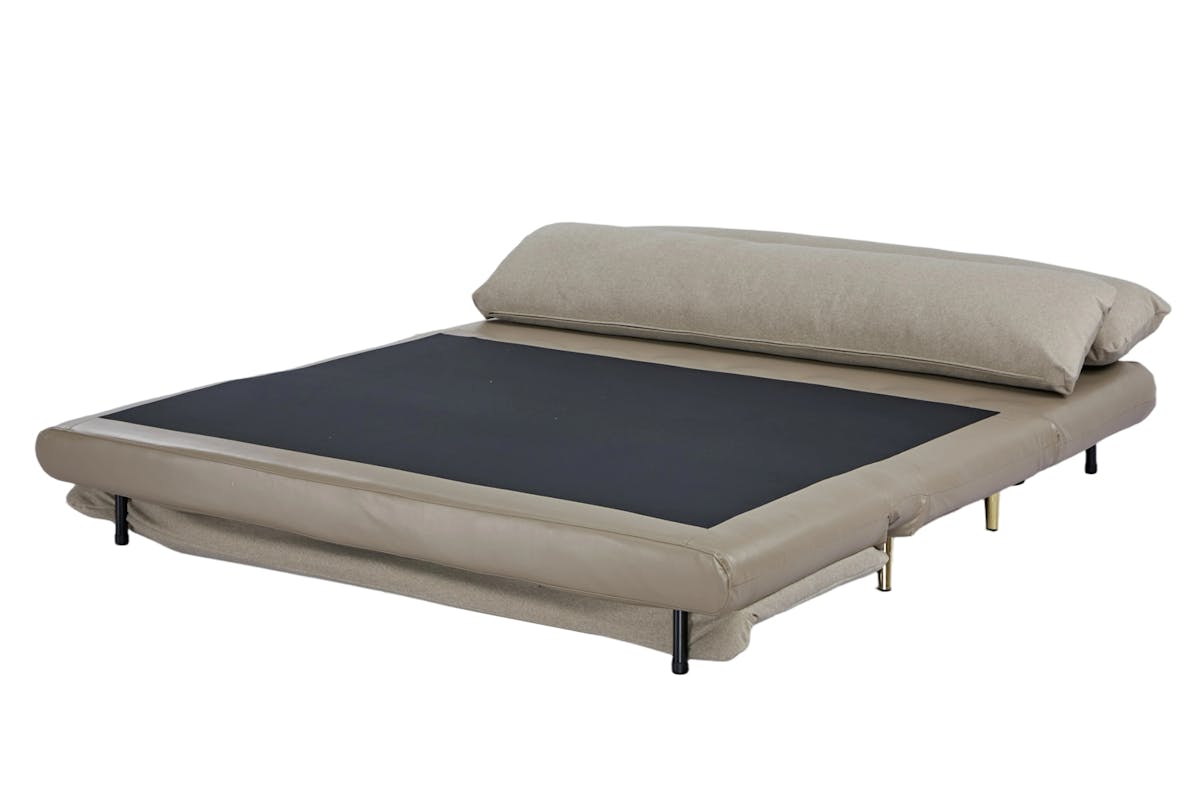 Henry 2 Seater Armless Sofa Bed | Taupe-3