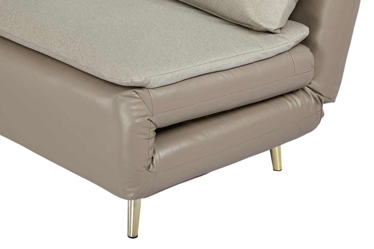 Henry 2 Seater Armless Sofa Bed | Taupe-11