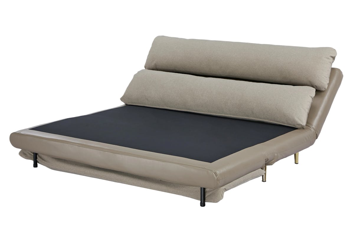 Henry 2 Seater Armless Sofa Bed | Taupe-9