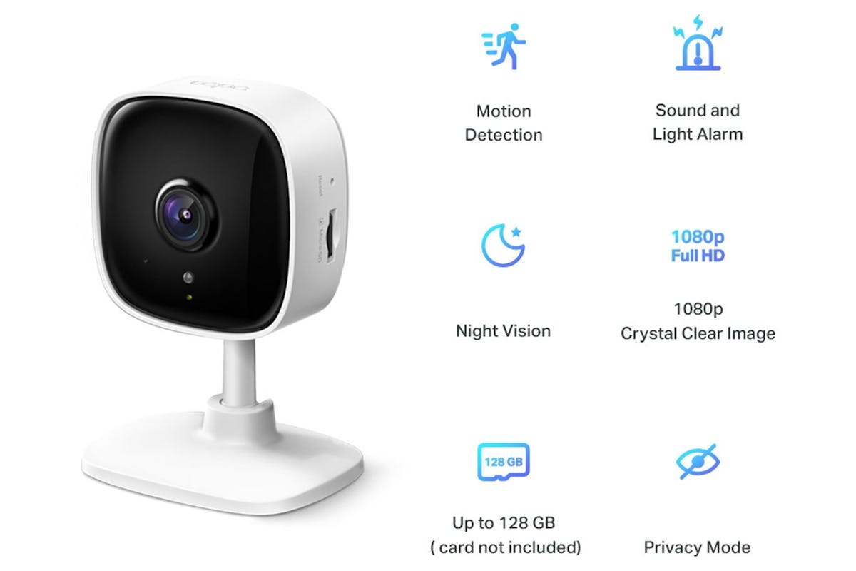 TP-Link Tapo Home Security Wi-Fi Camera | White/Black-4