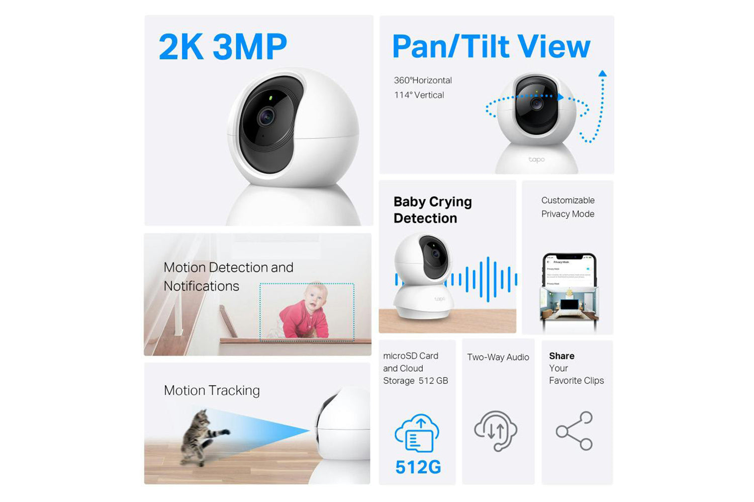 TP-Link Pan/Tilt Home Security Wi-Fi Camera-2