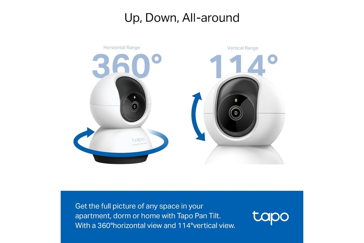 TP-Link Tapo Pan/Tilt AI Home Security Wi-Fi Camera | White/Black-4
