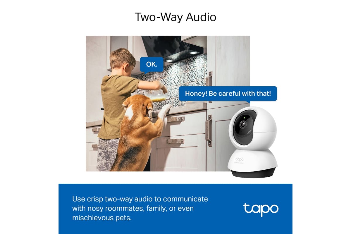 TP-Link Tapo Pan/Tilt AI Home Security Wi-Fi Camera | White/Black-7