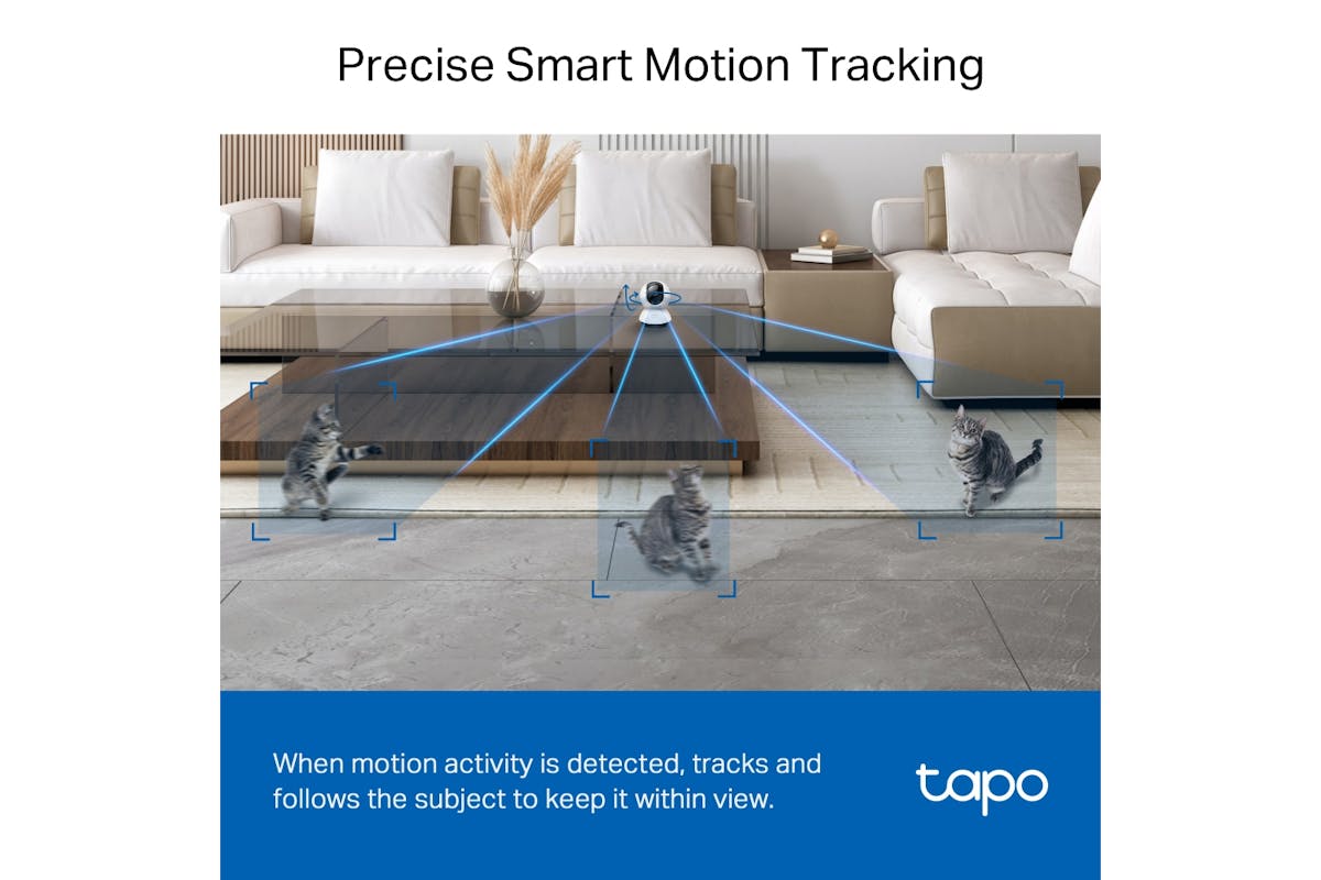 TP-Link Tapo Pan/Tilt AI Home Security Wi-Fi Camera | White/Black-8