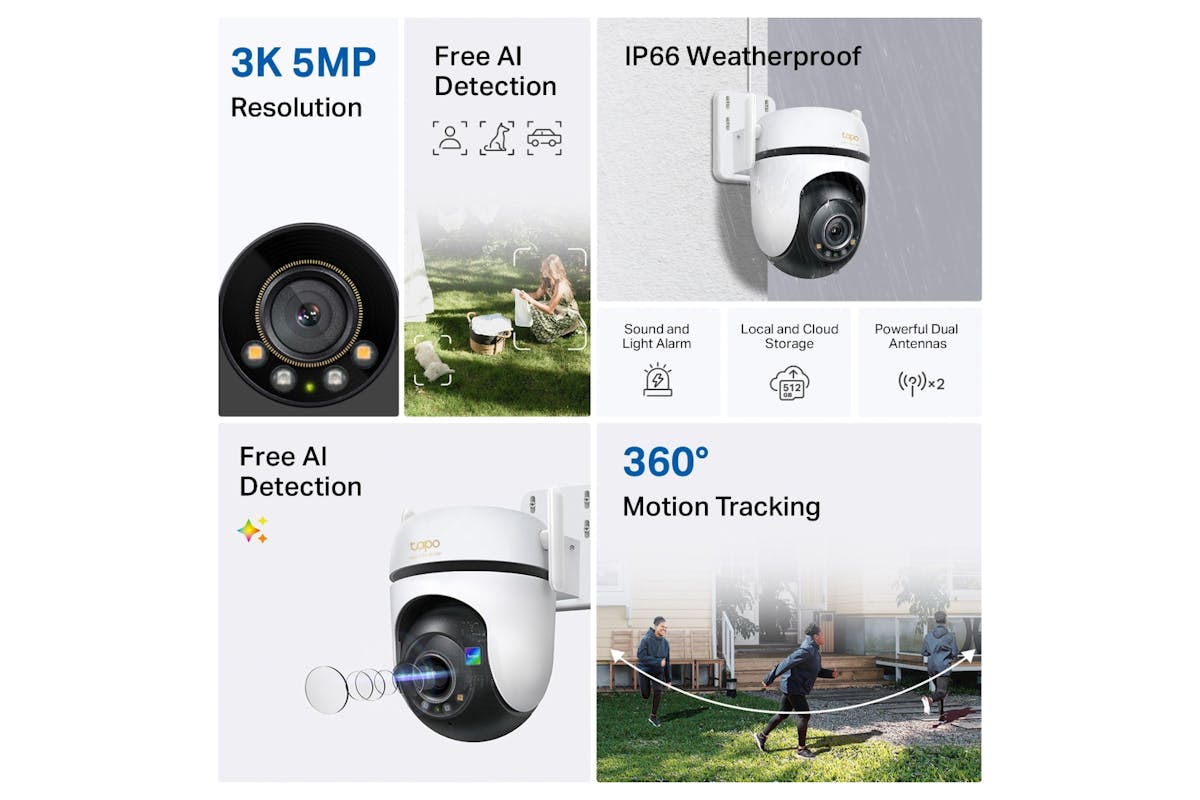 TP-Link TAPO C530WS Turret IP Outdoor Security Camera | White-5