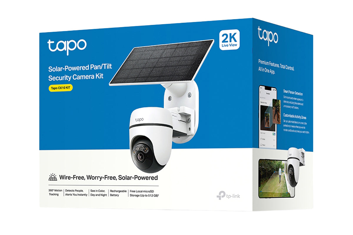 TP-Link Solar-Powered Pan/Tilt Security Camera Kit | TAPOC610KIT-13