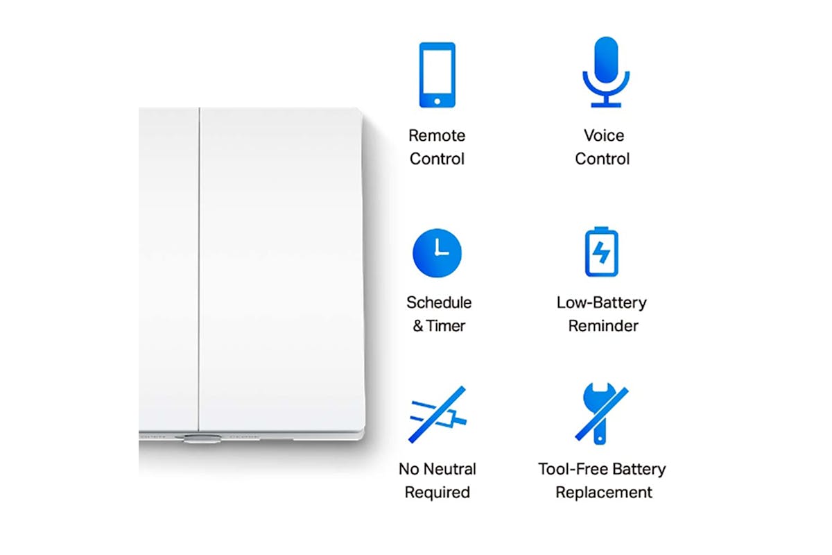 TP-Link Tapo 2-Gang 1-Way Smart Switch | White-2