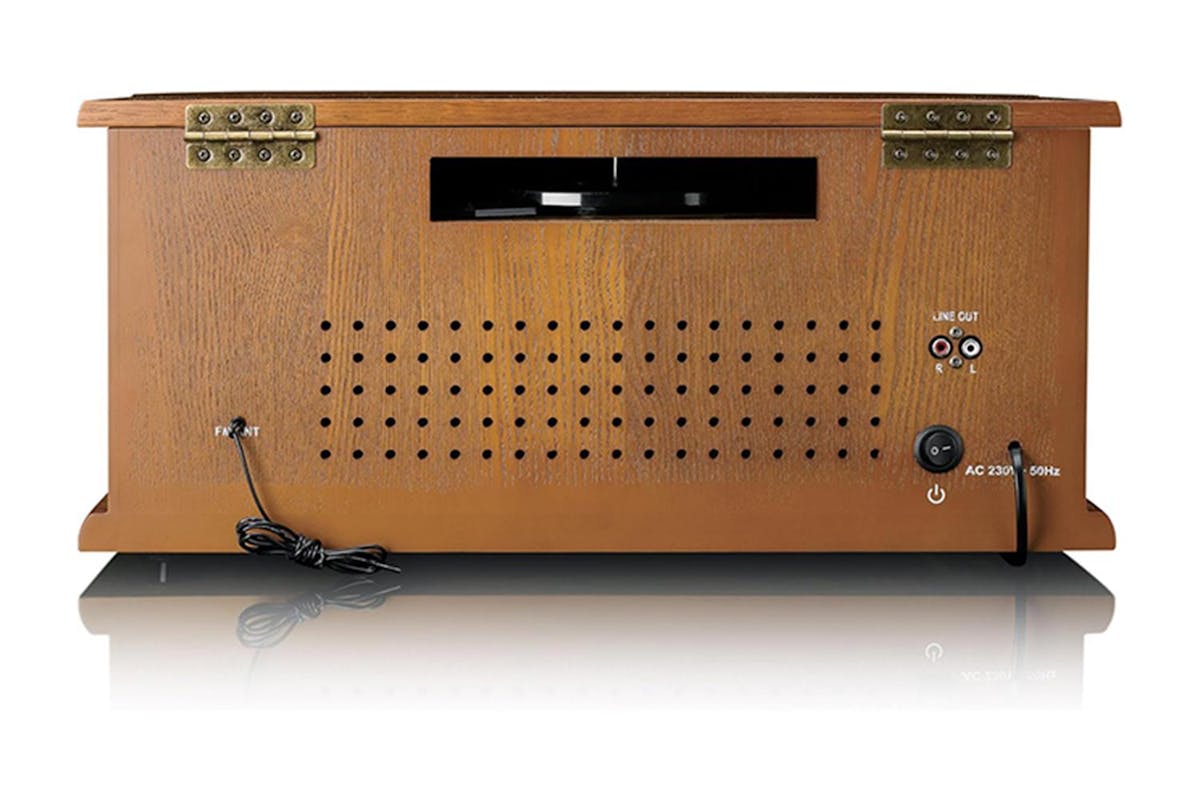 Lenco | Classic Phono | Retro Wooden Record Player & Audio System | 8 In-4