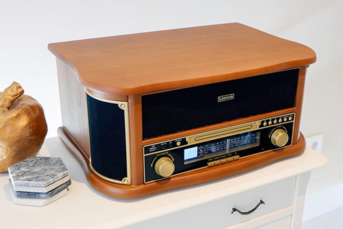 Lenco | Classic Phono | Retro Wooden Record Player & Audio System | 8 In-6