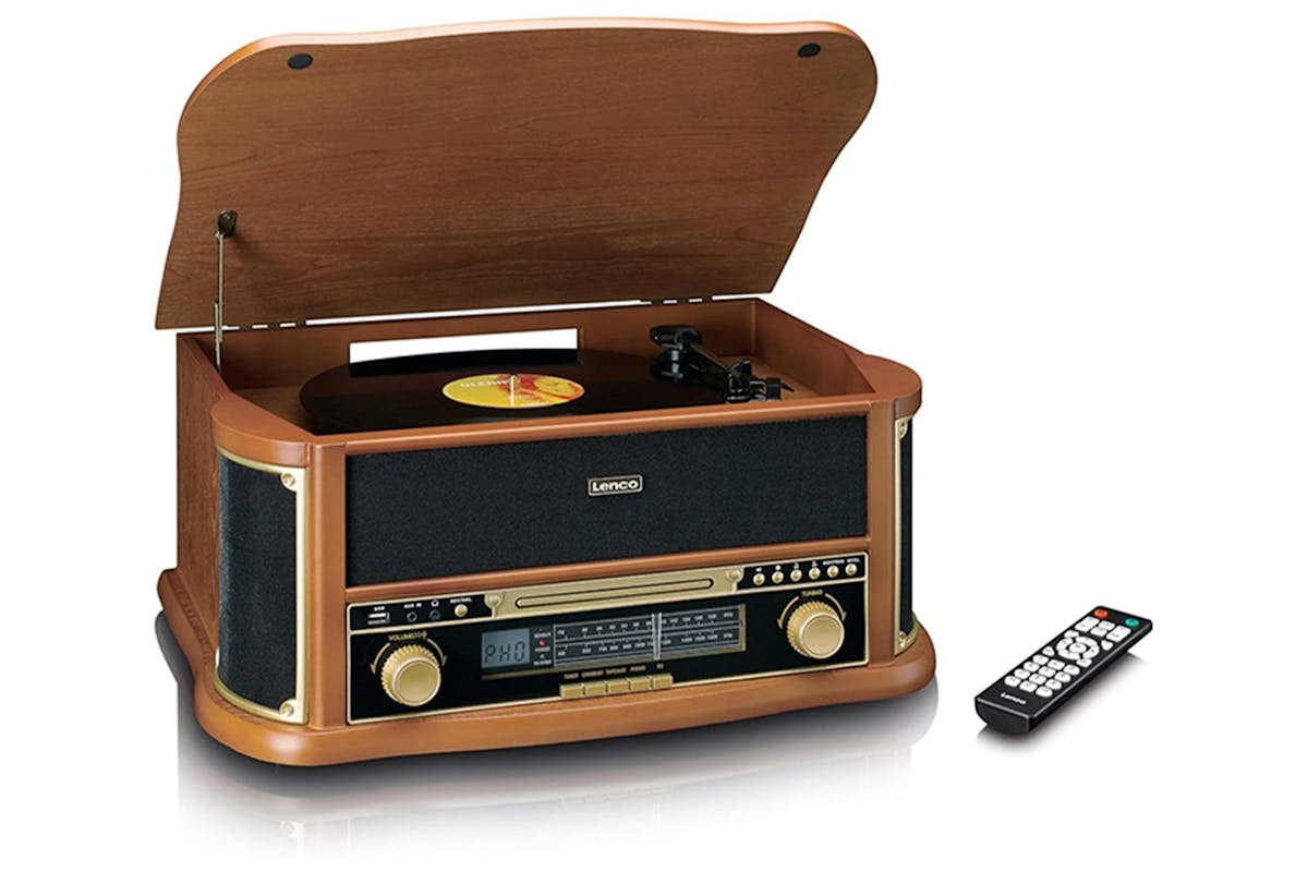 Lenco | Classic Phono | Retro Wooden Record Player & Audio System | 8 In-7