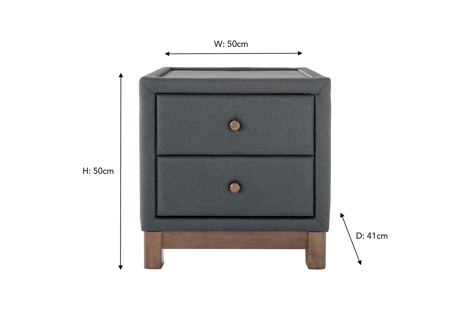 Wallace Bedside Table | 2 Drawer-3