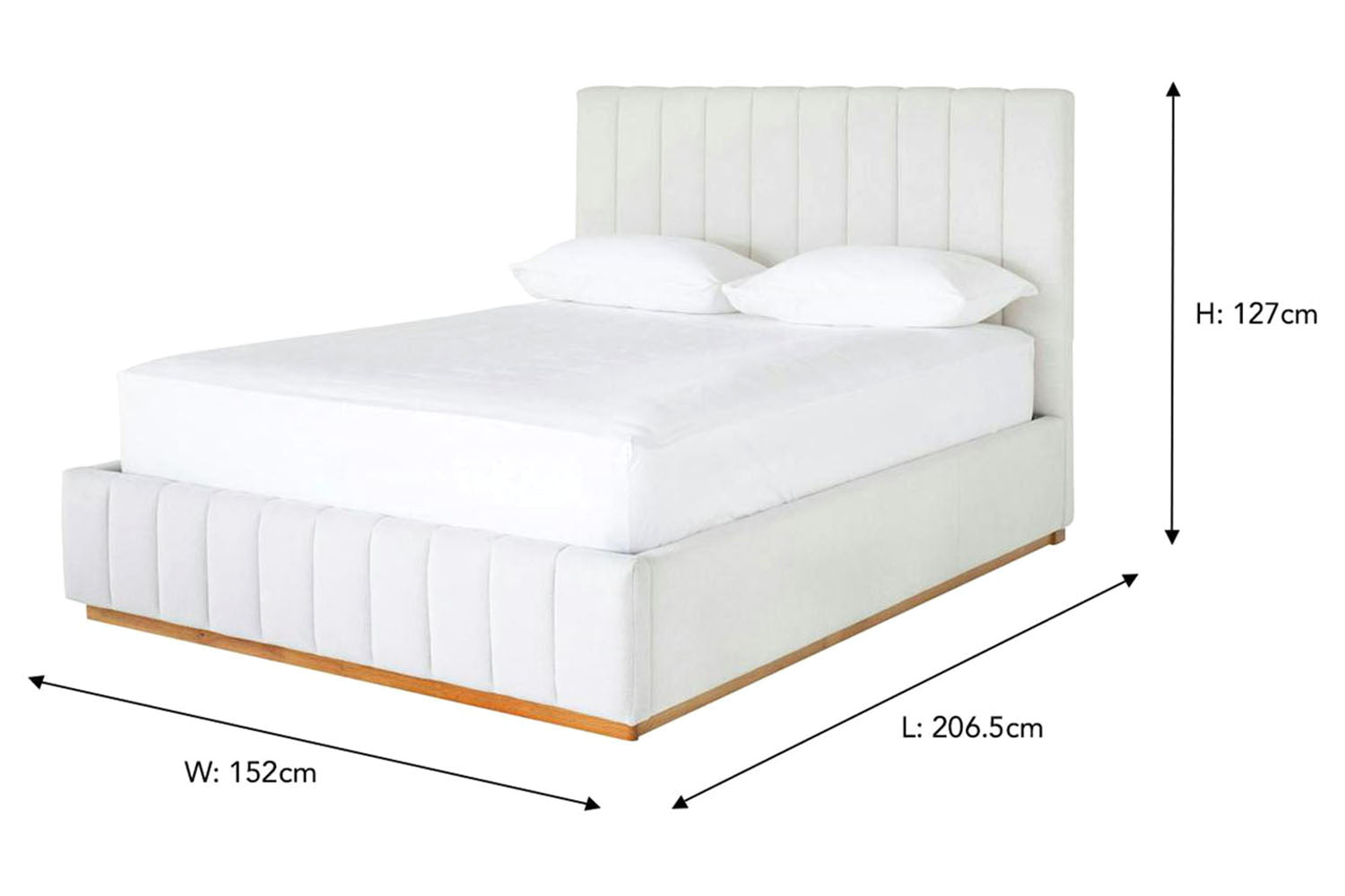 Ellie Bed Frame | Double | 4ft6 | Oatmeal-3