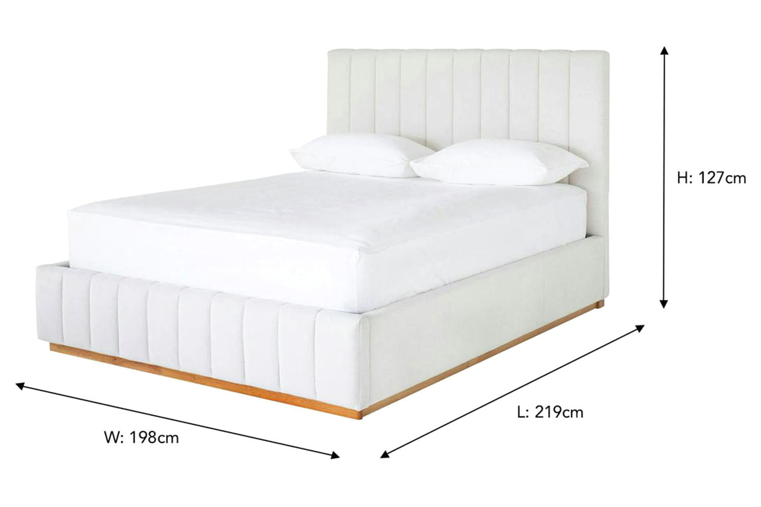 Ellie Bed Frame | King | 5ft | Oatmeal-3