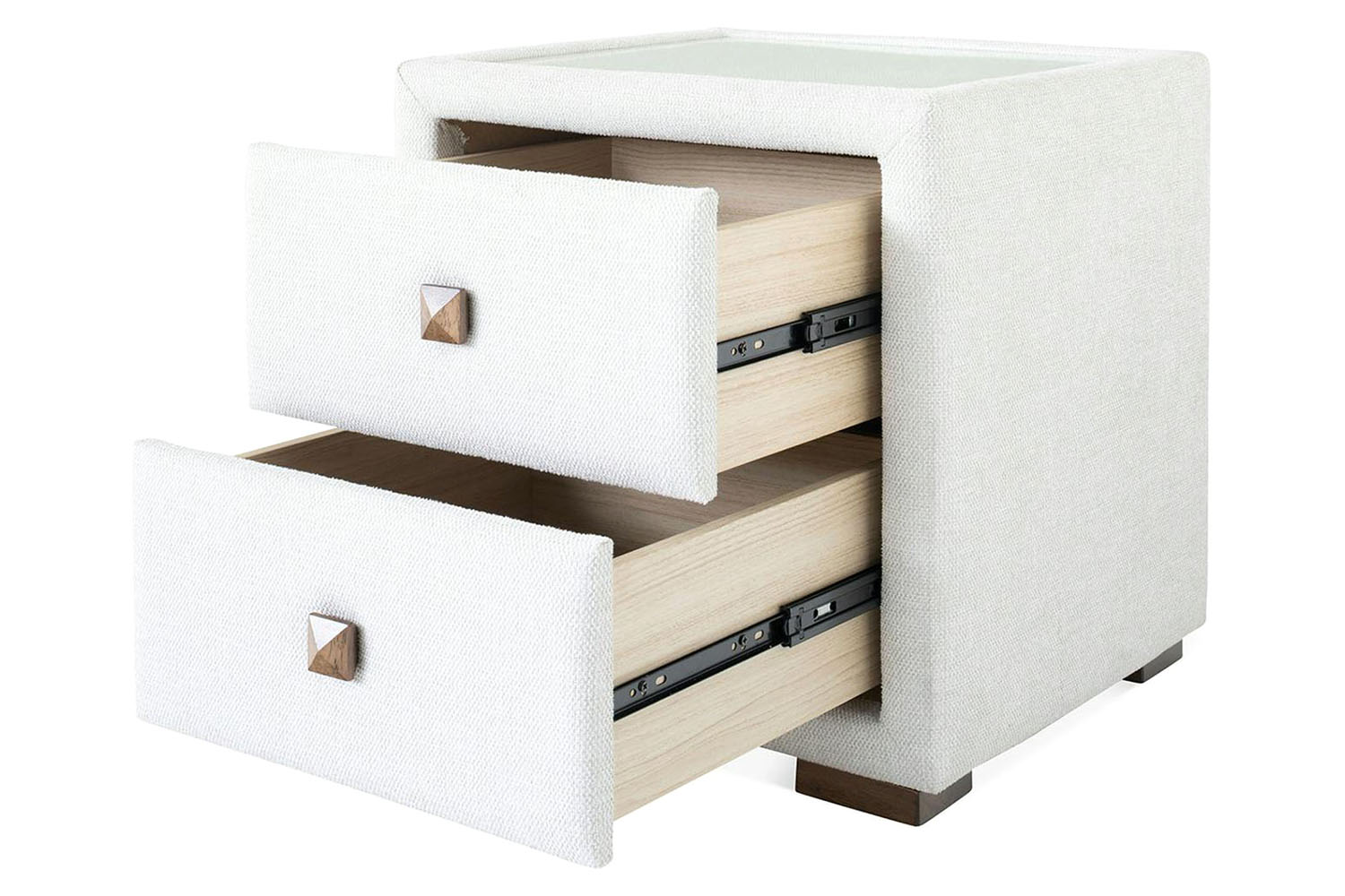 Willow Bedside Locker | 2 Drawer | Oat-5
