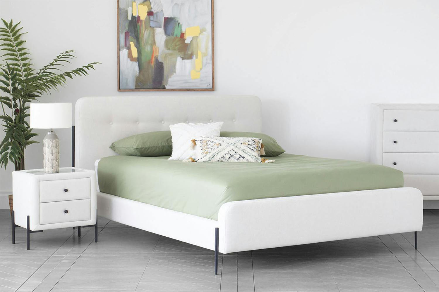 Arnold Bed Frame | Double | 4ft6 | Oatmeal