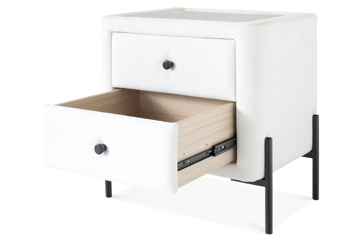 Arnold Bedside Locker | 2 Drawer | Oatmeal-5
