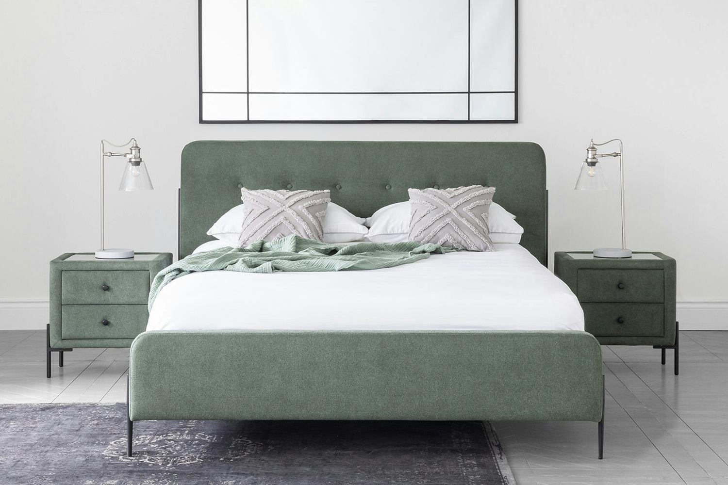 Arnold Bed Frame | Double | 4ft6 | Green