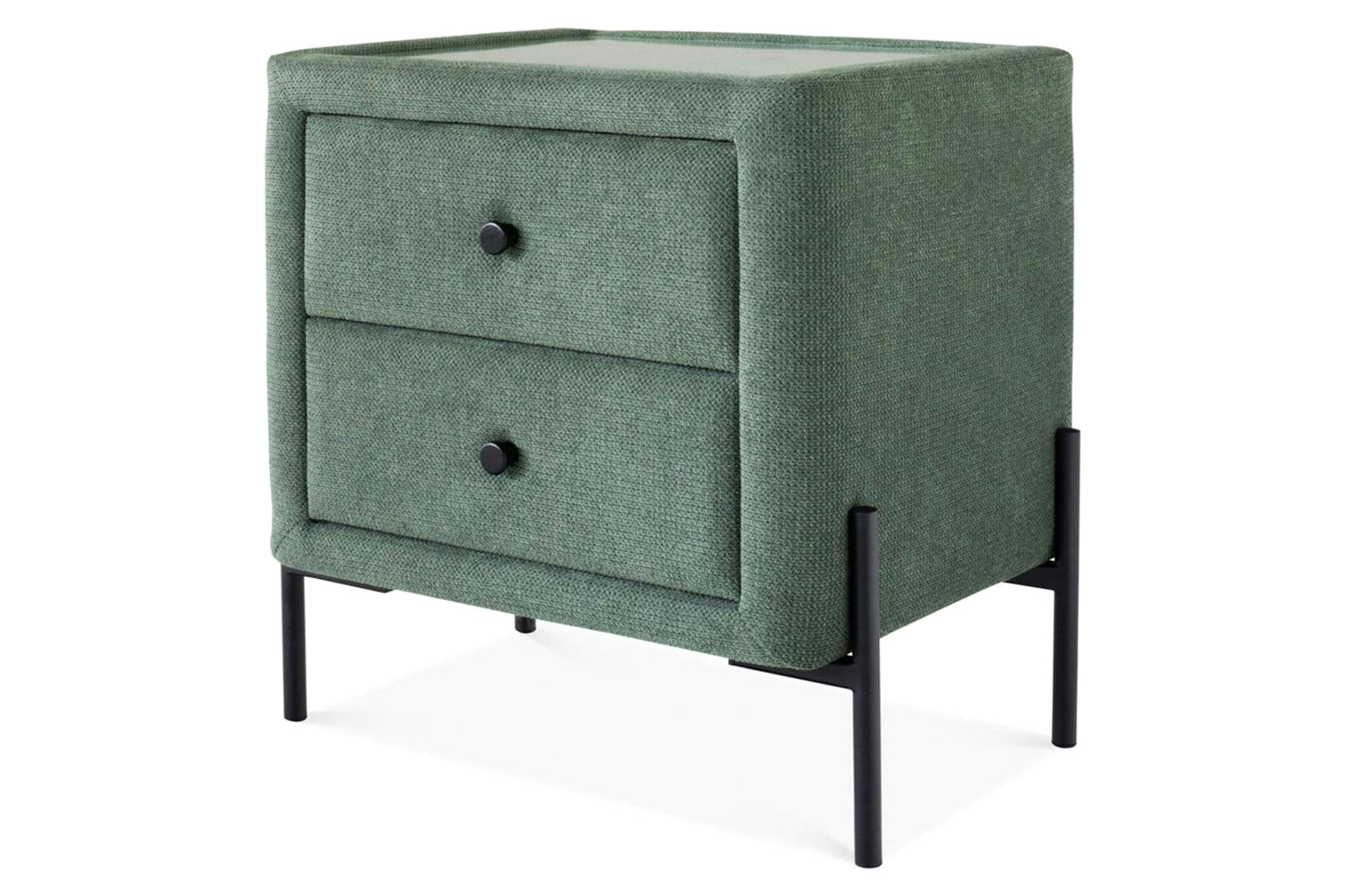 Arnold Bedside Locker | 2 Drawer | Green-4