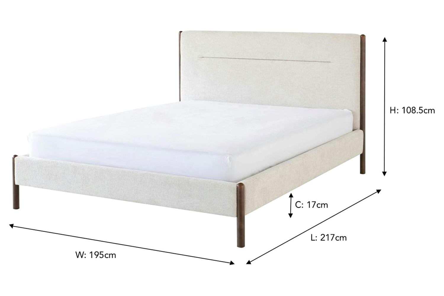 Bella Bed Frame | Super King | 6ft | Cream-3