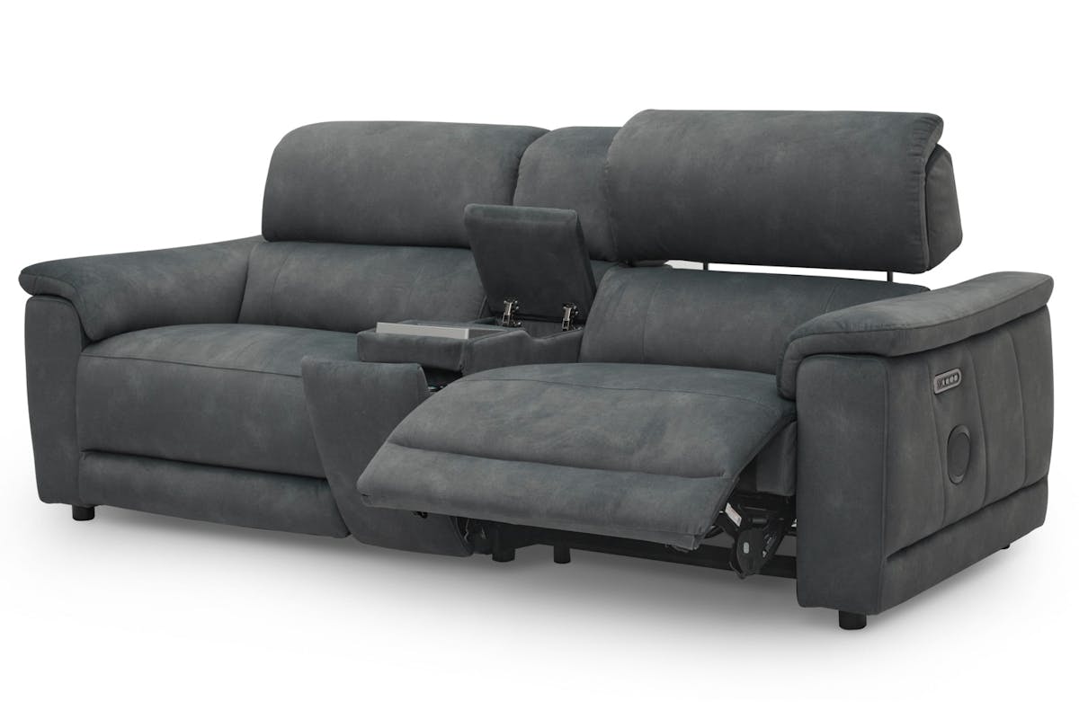 Tiago 2.5 Seater Sofa | Power Recliner | Fabric | Grey-2