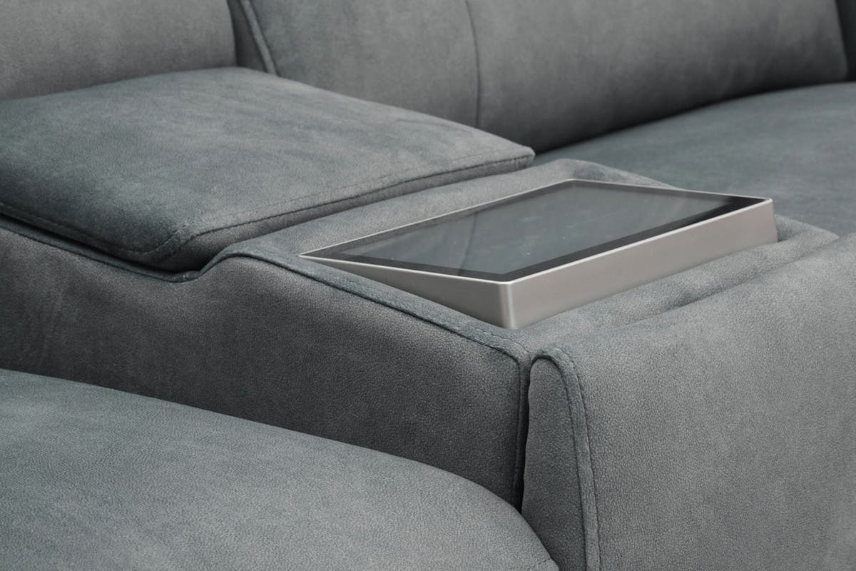 Tiago 2.5 Seater Sofa | Power Recliner | Fabric | Grey-9