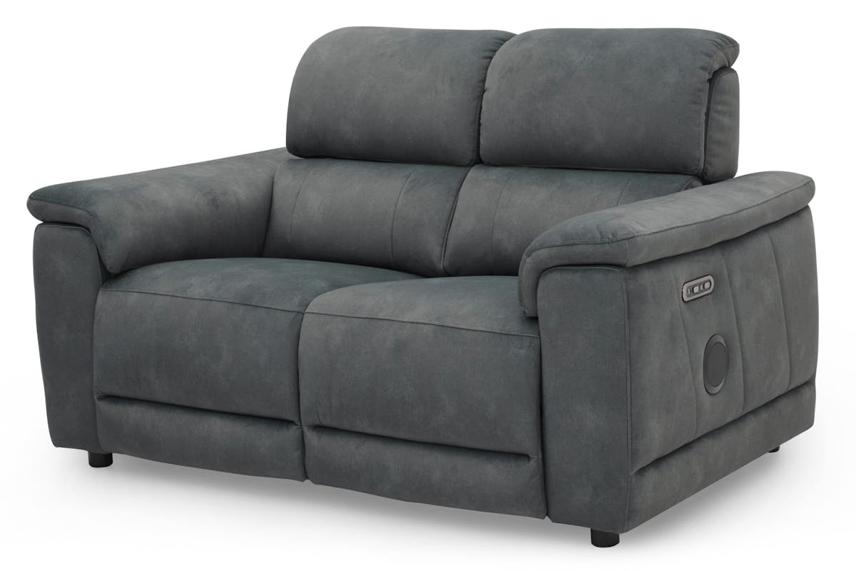 Tiago 2 Seater Sofa | Power Recliner | Fabric | Grey-2