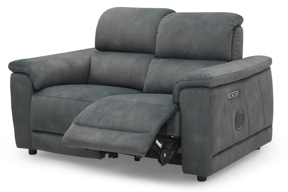 Tiago 2 Seater Sofa | Power Recliner | Fabric | Grey-7