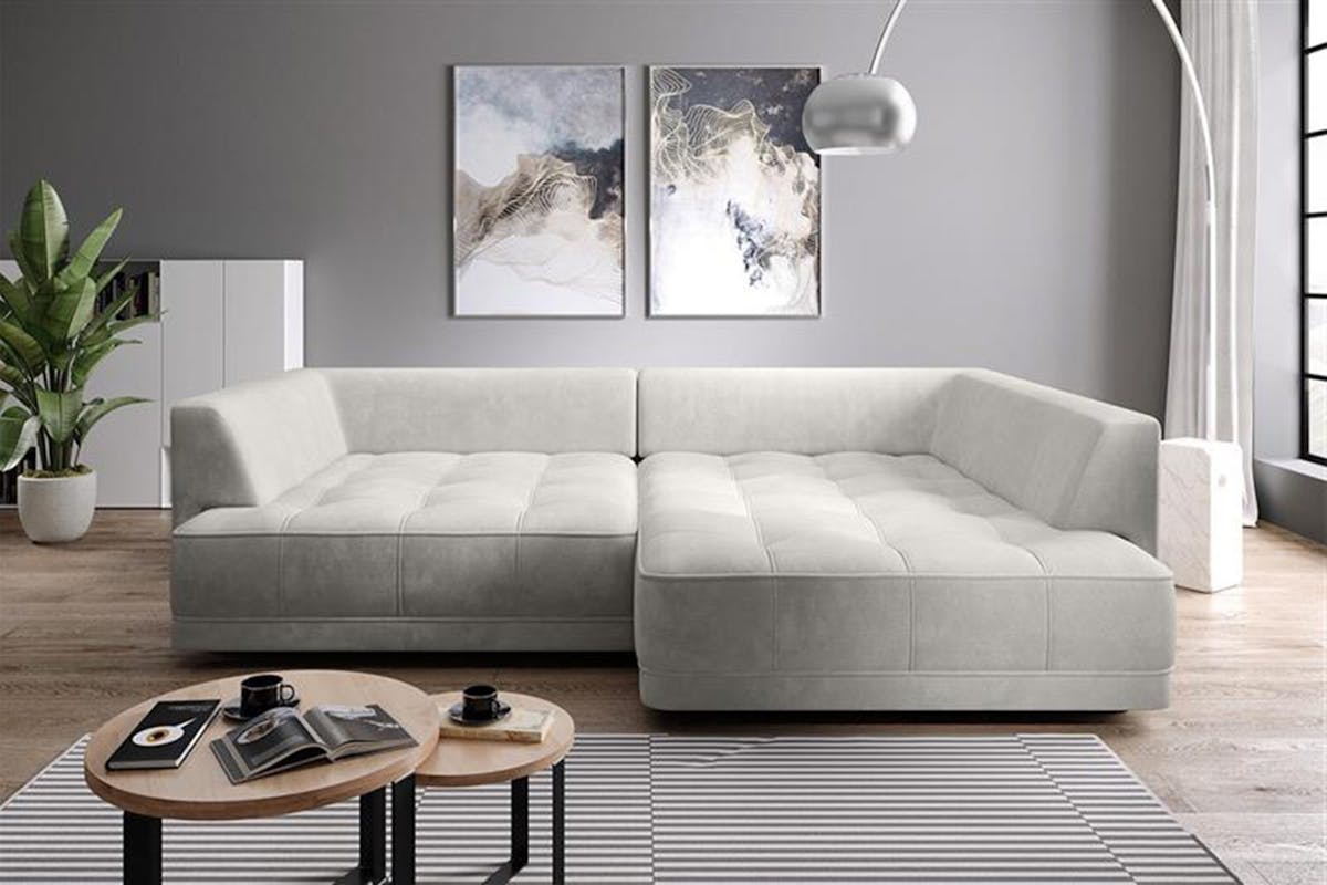 Amelia 4 Seater Power Slider Storage Chaise Sofa | Fabric | Taupe-4