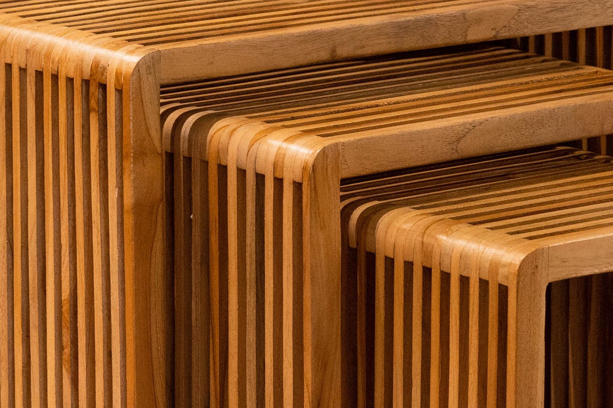 Kuta Nesting Tables | Natural | Set of 3-2