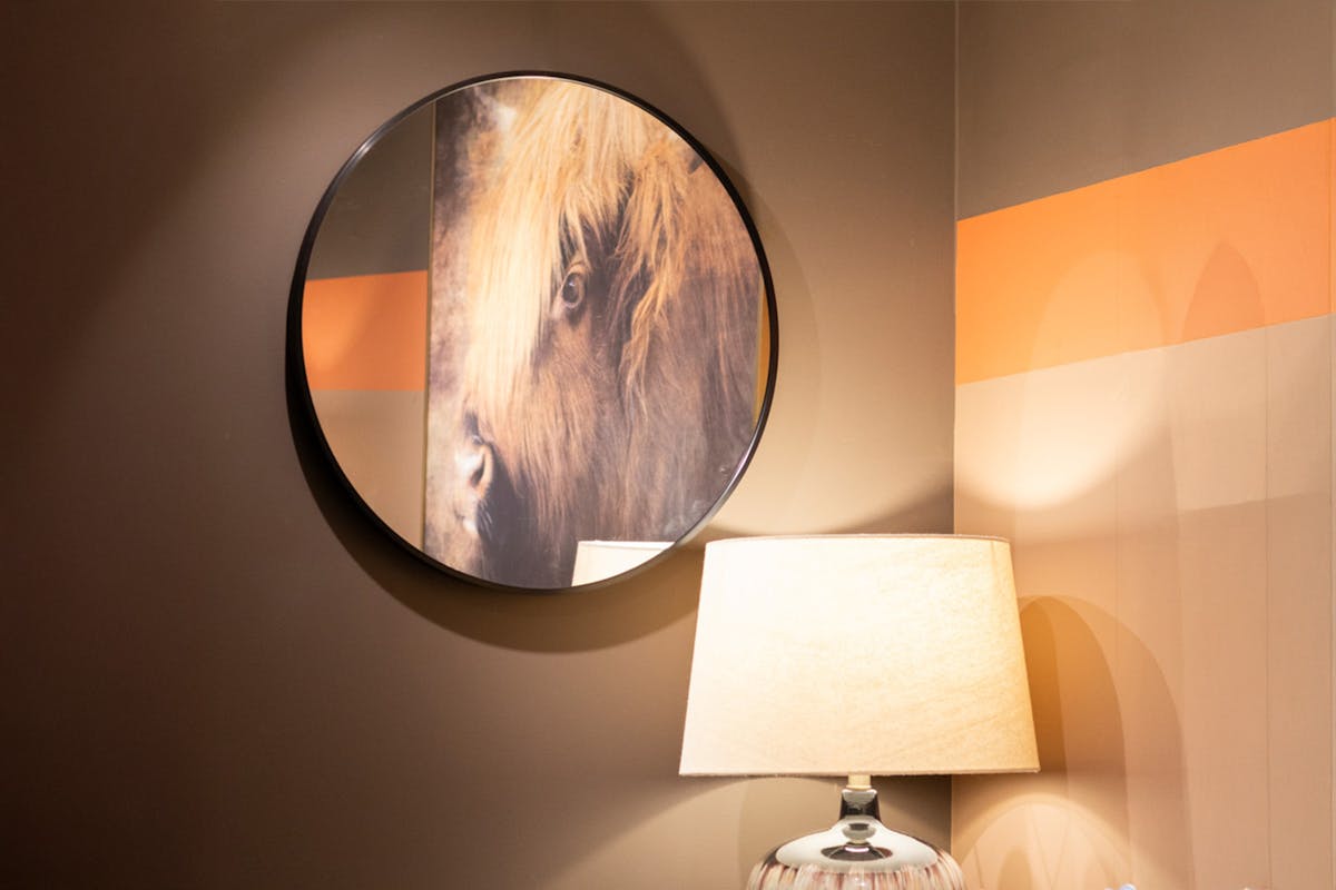 Modena Round Wall Mirror | Black | 60 cm-2