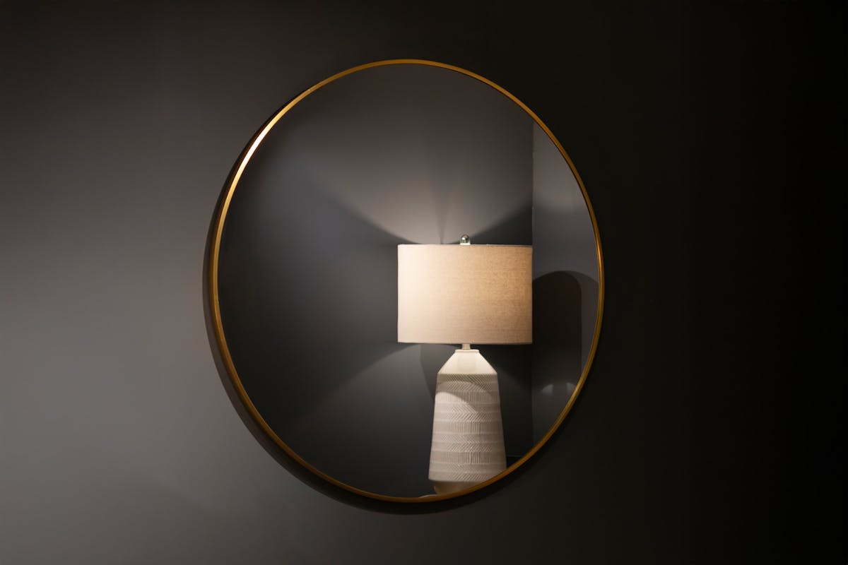Modena Round Wall Mirror | Gold | 90 cm-2