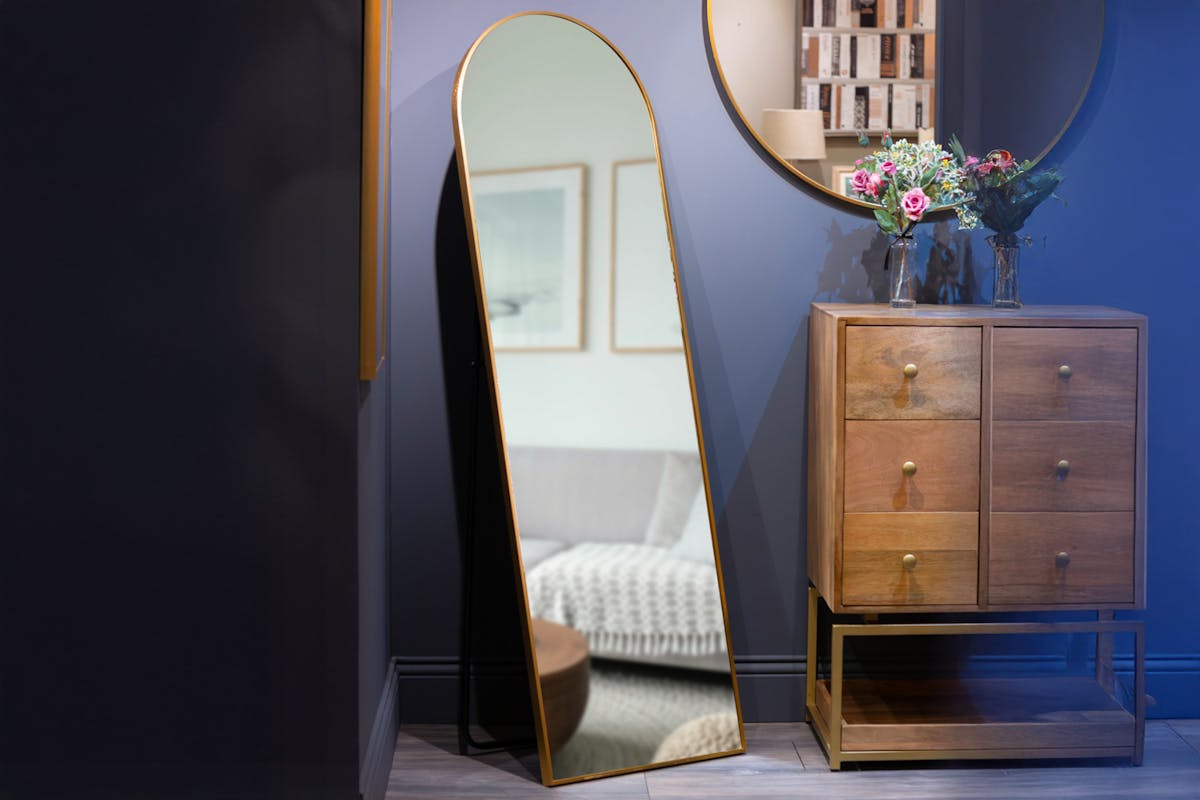 Modena Floor Standing Mirror | Gold | 50 x 160 cm-2