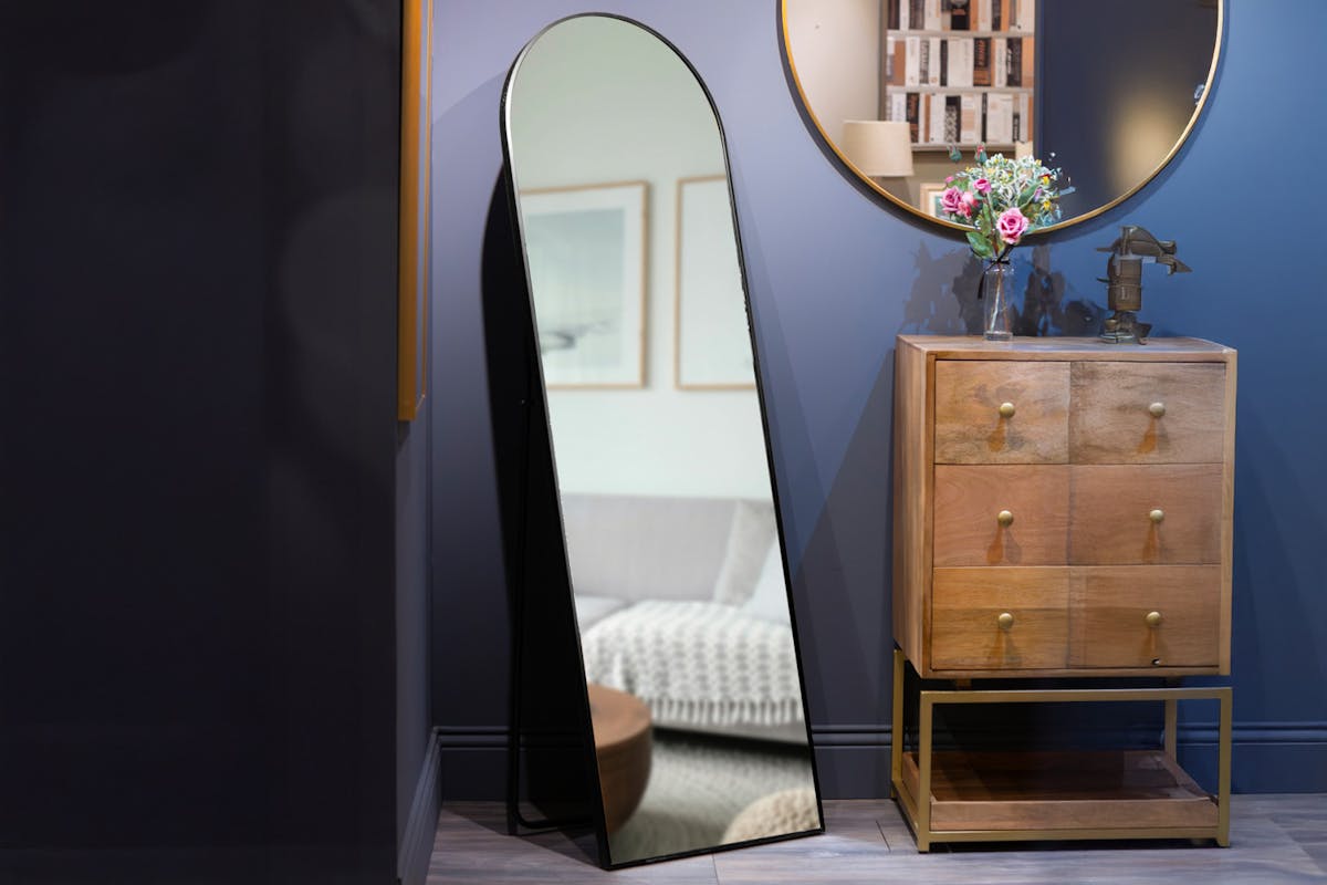 Modena Floor Standing Mirror | Black | 50 x 160 cm-2