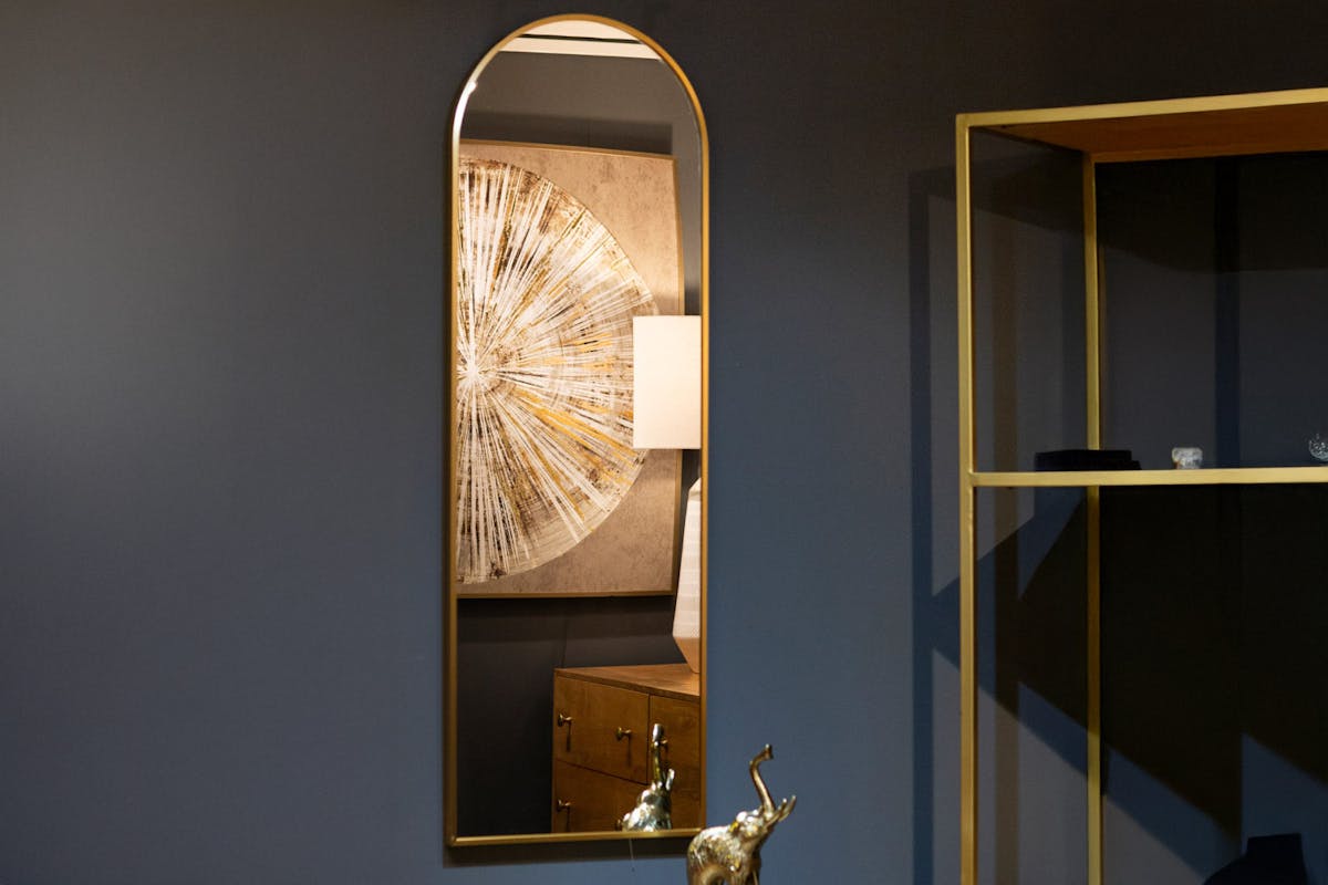 Modena Arched Wall Mirror | Gold | 40 x 120 cm-2