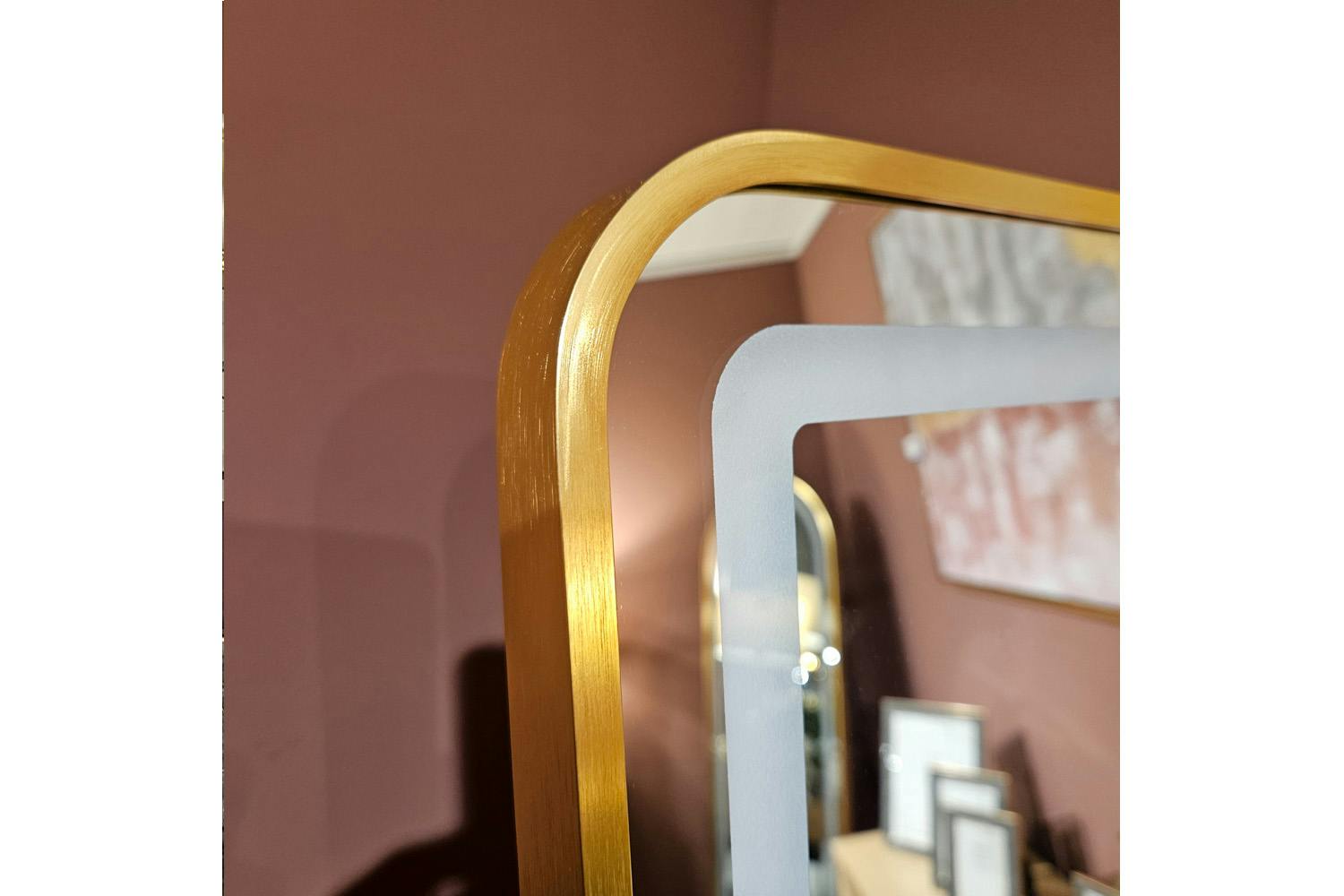 Modena LED Cheval Mirror | Gold | 160 x 50 cm-8