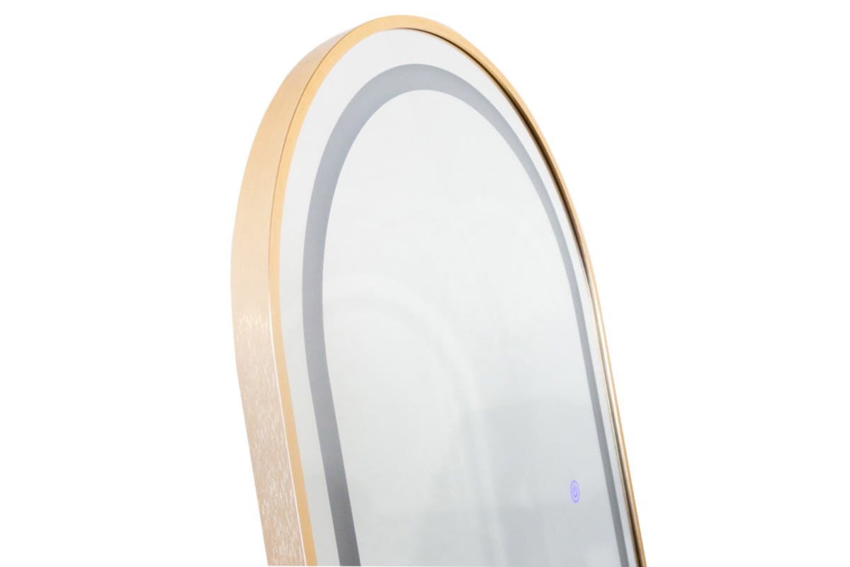 Modena LED Arched Mirror | Gold | 50 x 160 cm-6